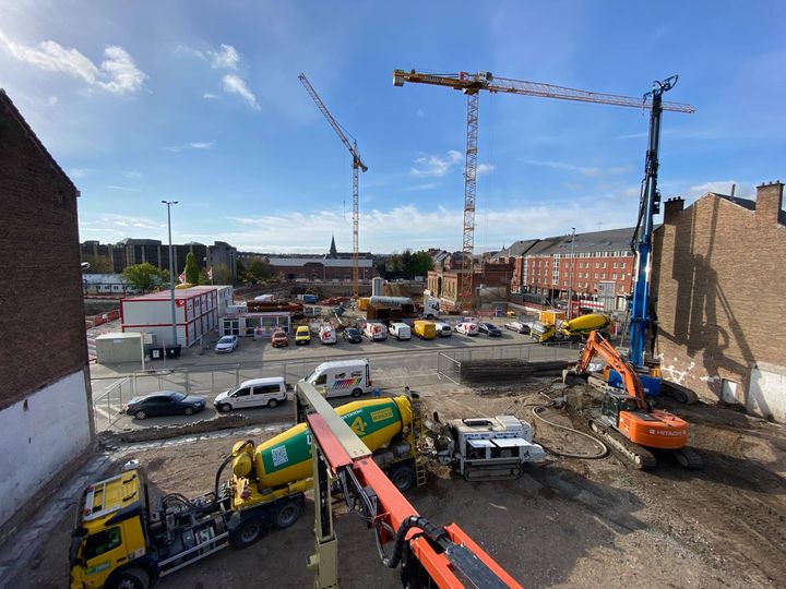 Photos de l'avancement du chantier Général Michel à Namur