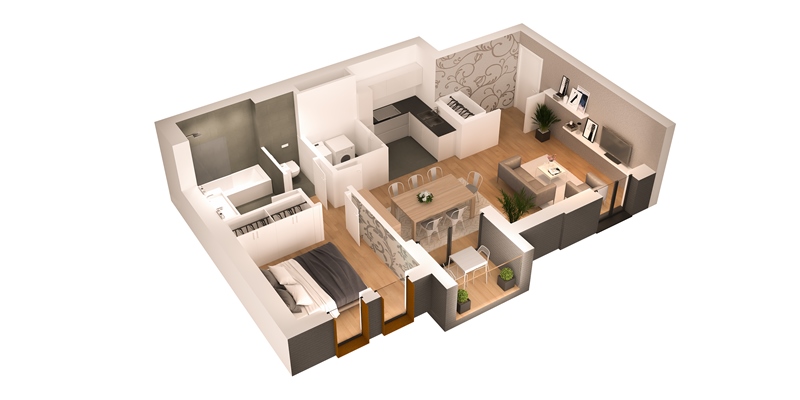 Visualisation d'un appartement du projet LeLorrain à Arlon